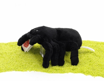 Plüschtier Spinne schwarz 16cm