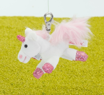 Schlüsselanhänger mit Karabinerhaken Einhorn Shiny 11cm