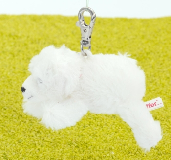 Schlüsselanhänger mit Karabinerhaken Eisbär Knut Knuddel 11cm