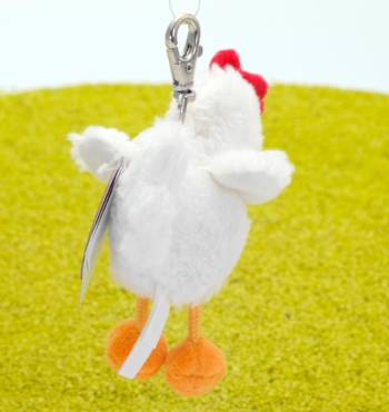 Schlüsselanhänger mit Karabinerhaken Huhn Brunhilde 11cm