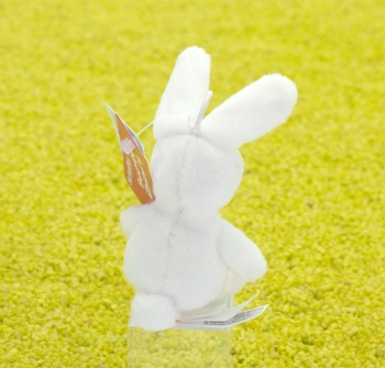 Schlüsselanhänger Supermini Hase Hoppsy weiß sitzend 6cm