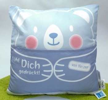 Kissen Sofahelden Kids Umarmung Bär