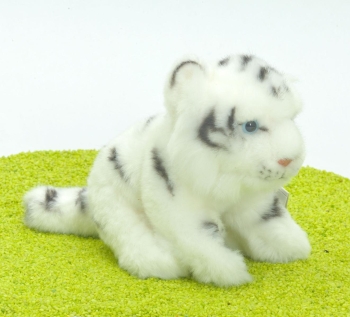 Plüschtier Tiger weiss sitzend 15 cm