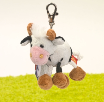 Schlüsselanhänger mit Karabinerhaken Kuh Alma 10cm