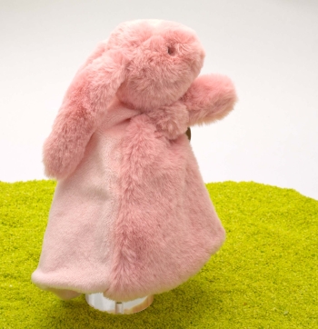ebba Eco Schmusetuch aus Plüsch Brenna Hase in rosa