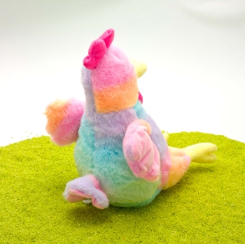Plüschtier Huhn in Regenbogenfarben 26 cm