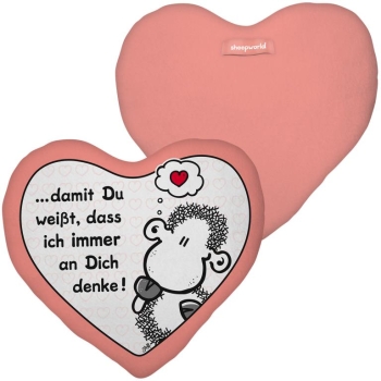 Kissen aus Plüsch Herz Denke