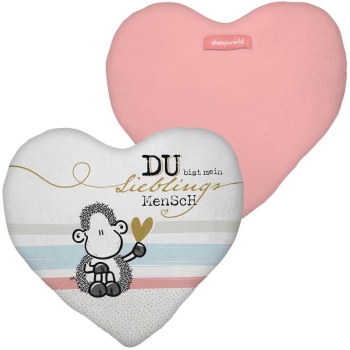Kissen aus Plüsch Herz Mensch (Lieblingsmensch)