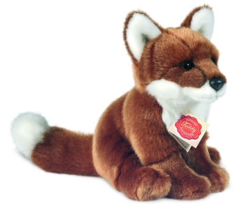 Plüschtier Fuchs sitzend rotbraun 20cm