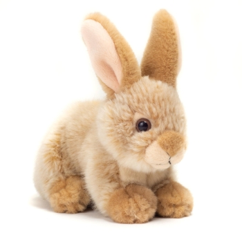 Plüschtier Hase sitzend beige 18cm