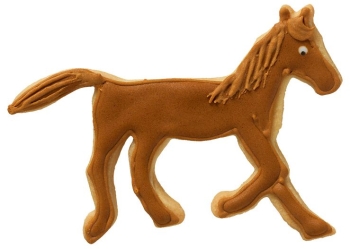 Ausstecher Pferd im Trab Edelstahl 11cm