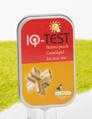 IQ Test Bambus Puzzle in der Dose Kreuz