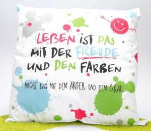 Kissen aus Baumwolle Freude