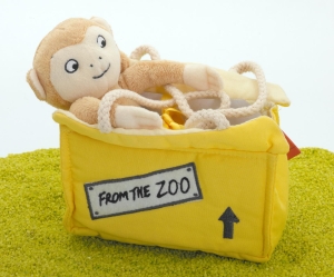 Dear Zoo Plüschtier Affe im Käfig 20,5cm