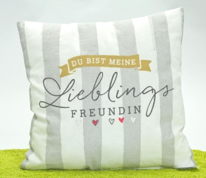 Kissen aus Baumwolle Lieblingsfreundin