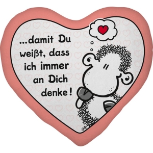 Kissen aus Plüsch Herz Denke