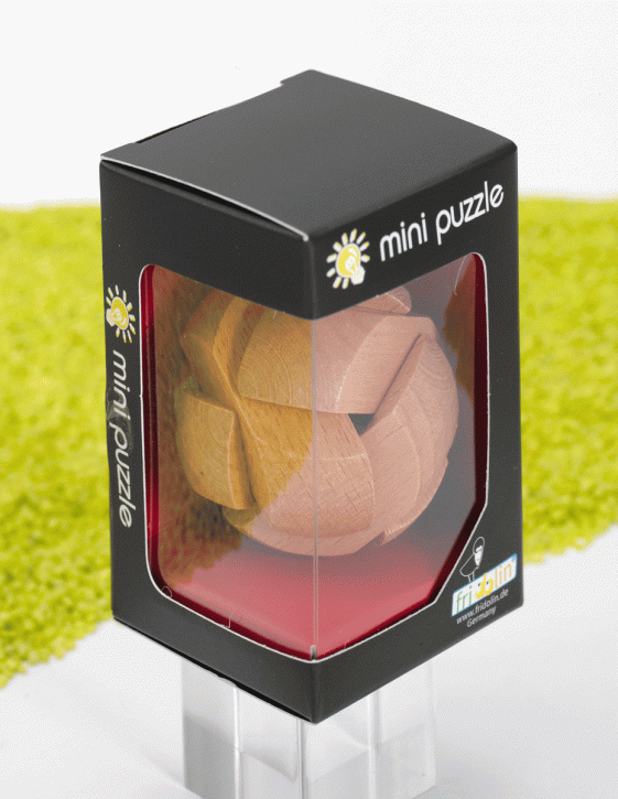 3D IQ Test Holz Puzzle Ball 4,7 x 7,8 x 4,7 cm