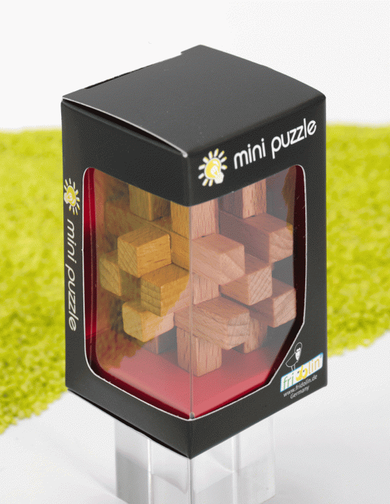 3D IQ Test Holz Puzzle Vier Zu Fünf 4,7 x 7,8 x 4,7 cm