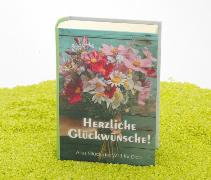 Geschenkschachtel Buch - Herzliche Glückwünsche