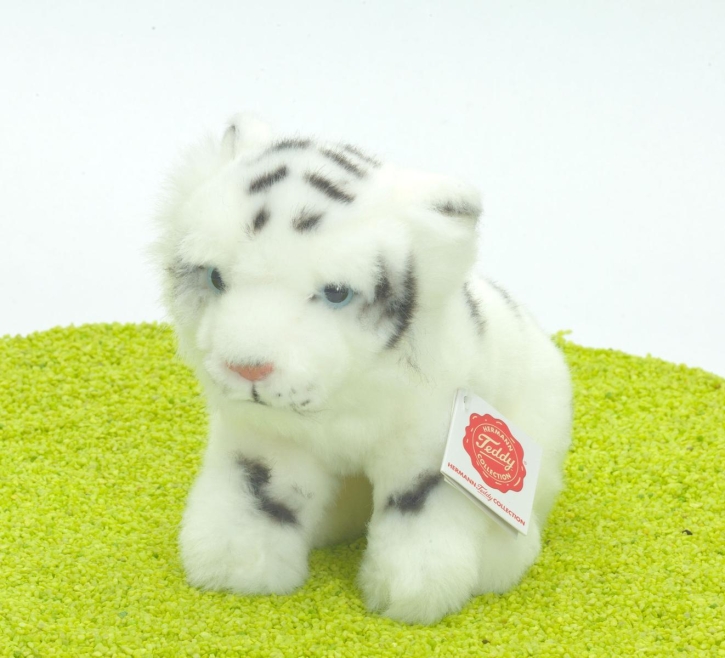 Plüschtier Tiger weiss sitzend 15 cm