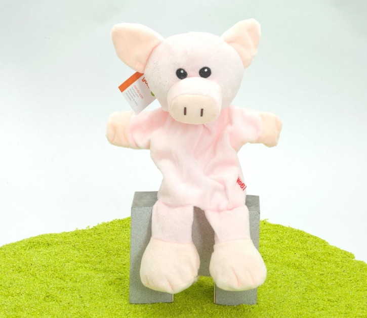 Handpuppe mit Beinen Schwein