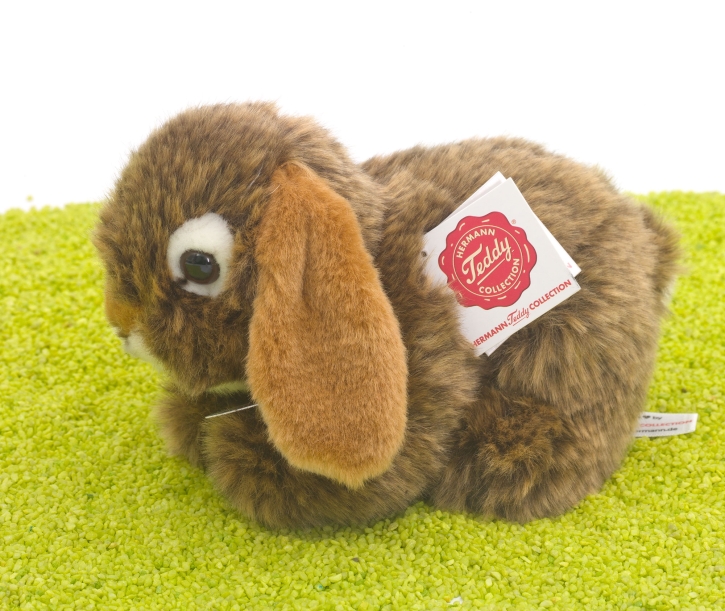 Plüschtier Hase Widderkaninchen braun 18cm
