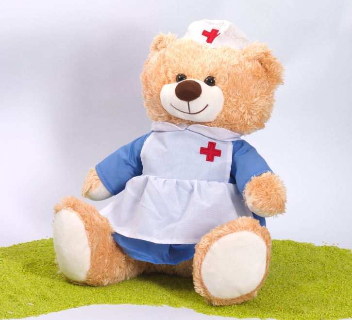 Plüschtier Teddybär Krankenschwester 33 cm